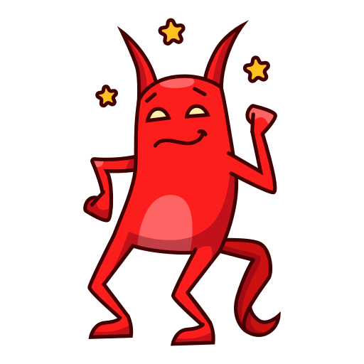 Devil free sticker