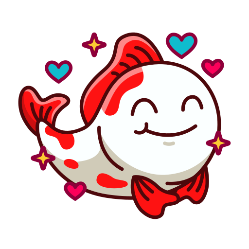 Koi fish free sticker Koi fish free sticker