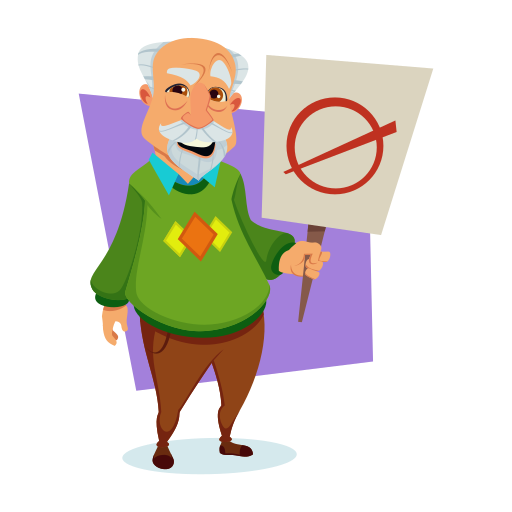 Old man Stickers - Free smileys Stickers