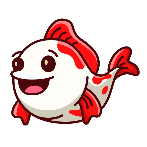 Cute Kawaii Fish' Sticker