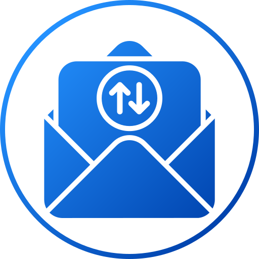 intercambiar correos icono gratis