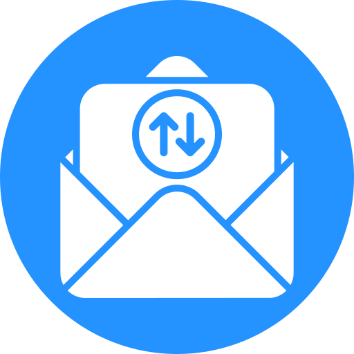 intercambiar correos icono gratis