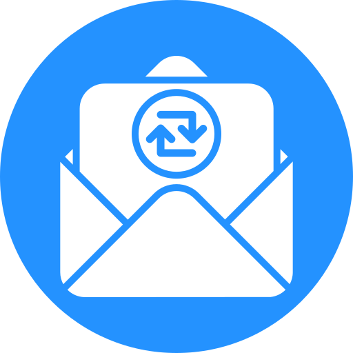 intercambiar correos icono gratis