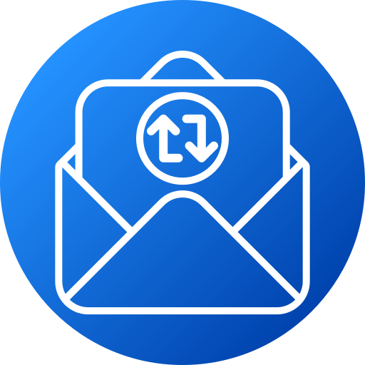 intercambiar correos icono gratis