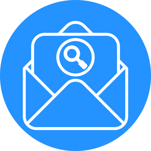 correo de búsqueda icono gratis