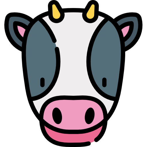 Cow Kawaii Lineal color icon