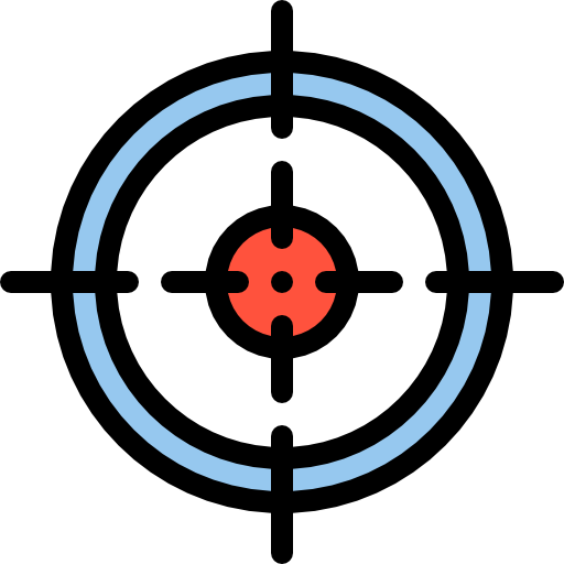 Target Detailed Rounded Lineal Color Icon