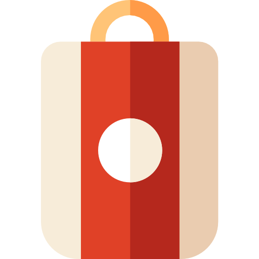 Shopping bag Basic Rounded Flat icon