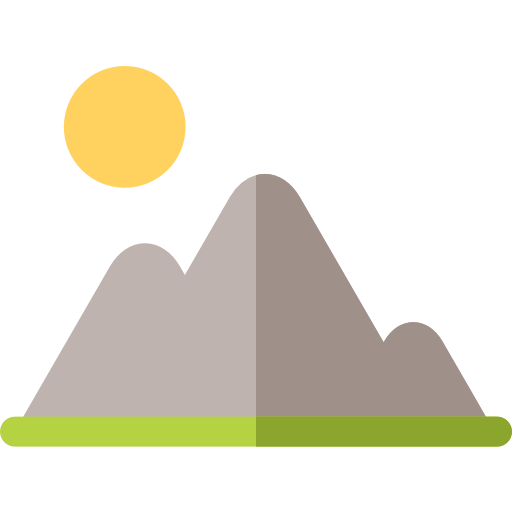 Mountain Basic Rounded Flat icon