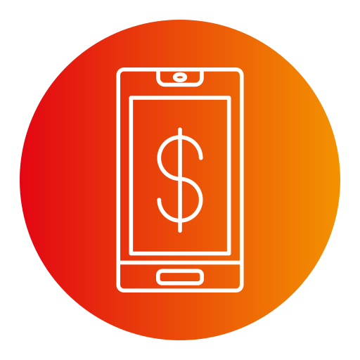 Mobile banking Generic gradient fill icon