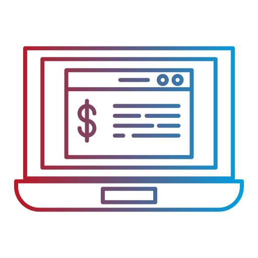 banca en línea icono gratis