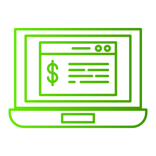 banca en línea icono gratis