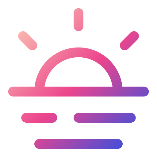 Sunset Generic gradient outline icon