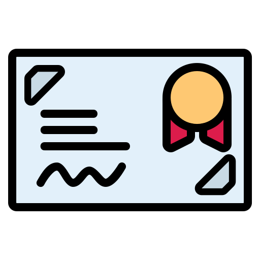 certificado icono gratis