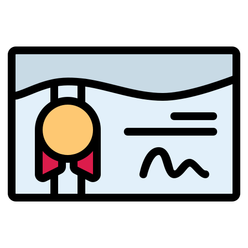 certificado icono gratis