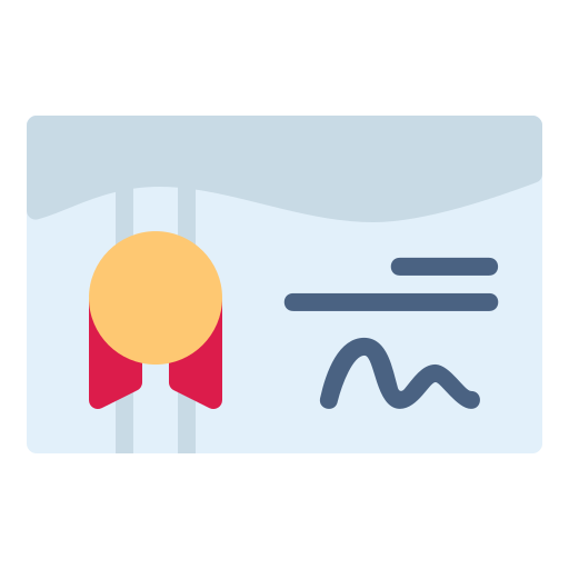 certificado icono gratis