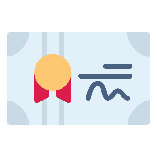 certificado icono gratis