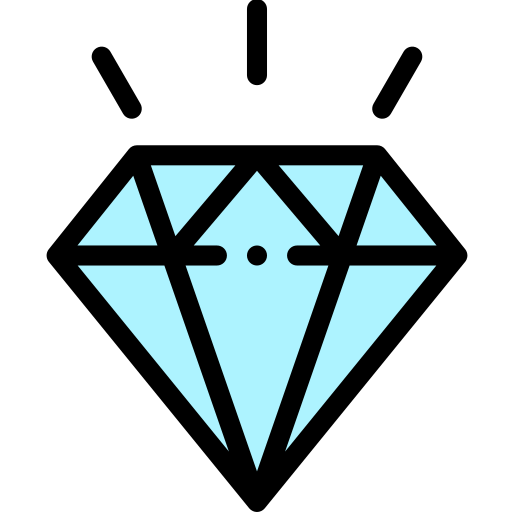 Diamond Detailed Rounded Lineal color icon