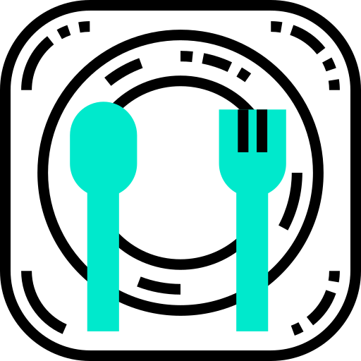 Restaurant icon Detailed Straight One Color