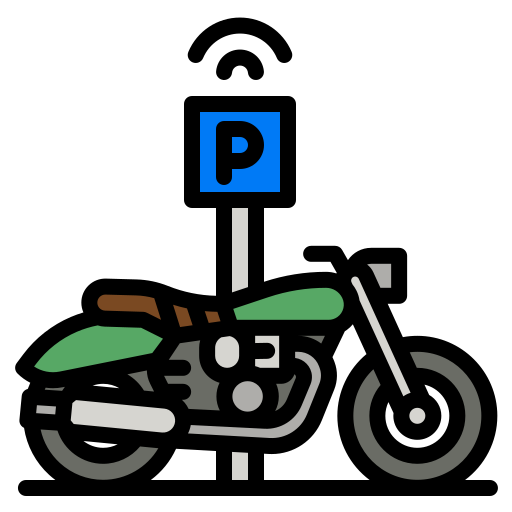 estacionamiento de motocicletas icono gratis