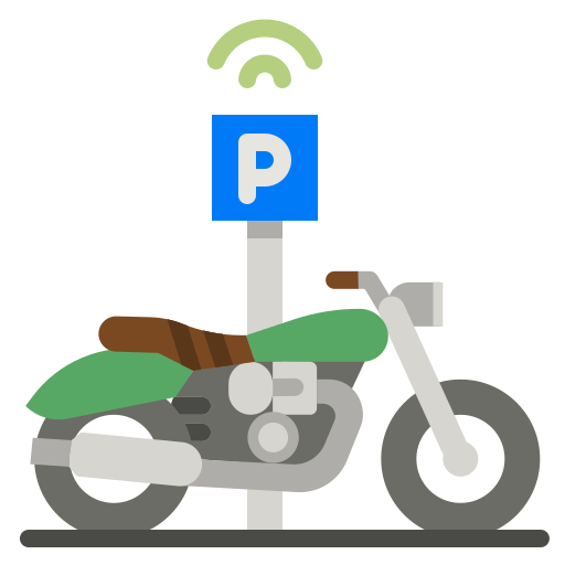 Motorcycle Parking Free Transport Icons