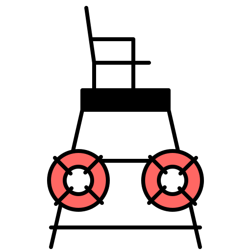 silla salvavidas icono gratis