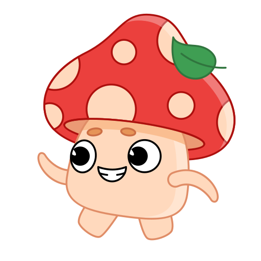 Mushroom free sticker Mushroom free sticker