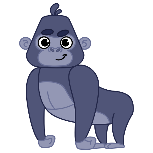 Gorilla Tag, Sticker Clipart Cartoon Funny Gorilla Sticker Psd Vector  Design, Sticker, Clipart PNG and Vector with Transparent Background for  Free Download