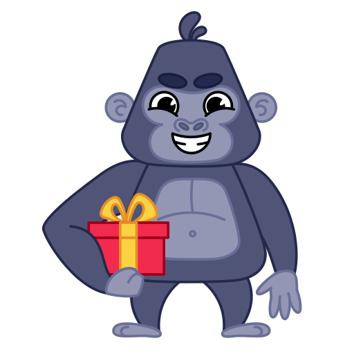 Gorilla Tag, Sticker Clipart Cartoon Funny Gorilla Sticker Psd Vector  Design, Sticker, Clipart PNG and Vector with Transparent Background for  Free Download