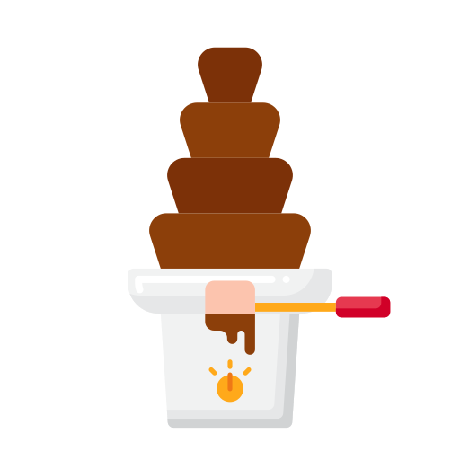 fuente de chocolate icono gratis