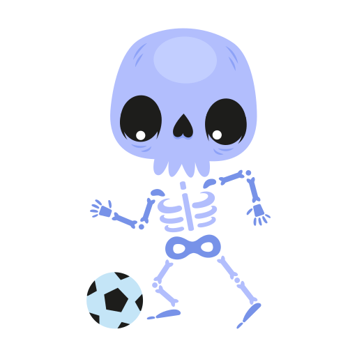Skeleton free sticker
