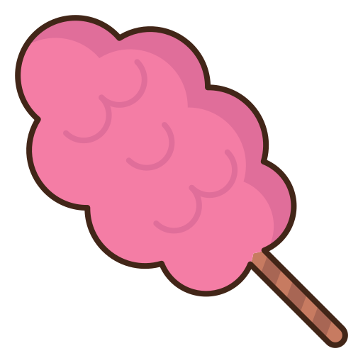 Cotton candy Flaticons Lineal Color icon