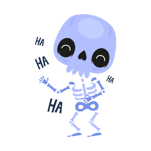 squelette gratuit sticker