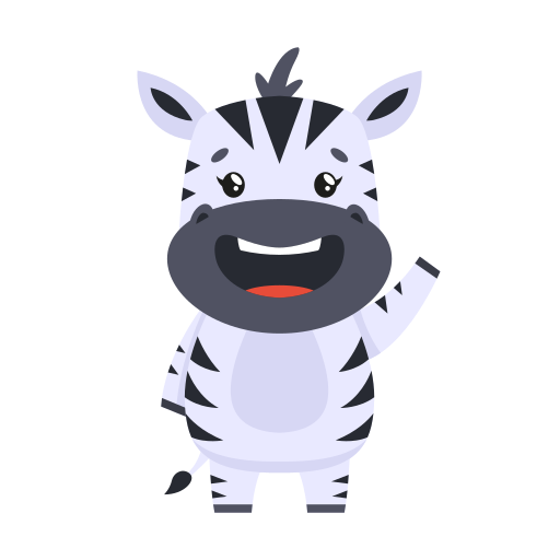 Zebra free sticker