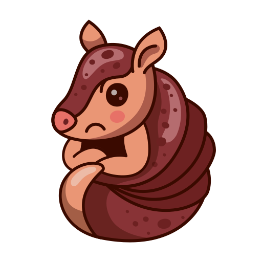 Armadillo free sticker