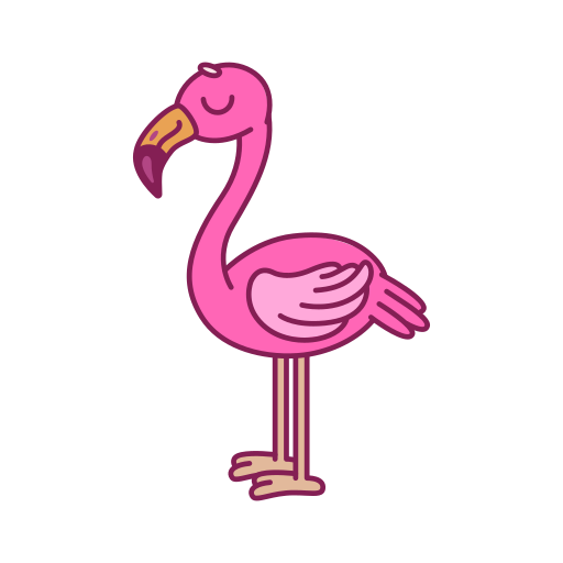 Flamingo Stickers - Free animals Stickers