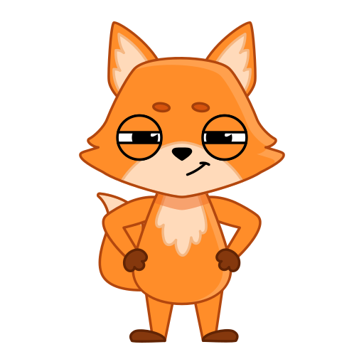 Fox free sticker