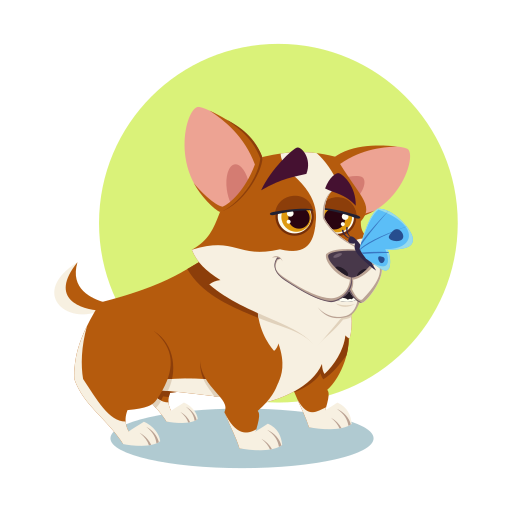 corgi gratis sticker