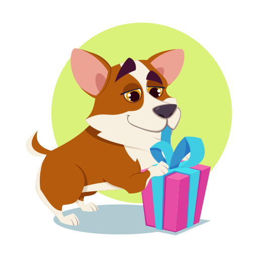 corgi gratis sticker