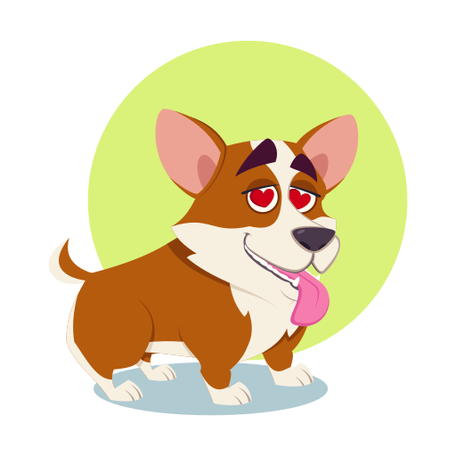 corgi gratis sticker