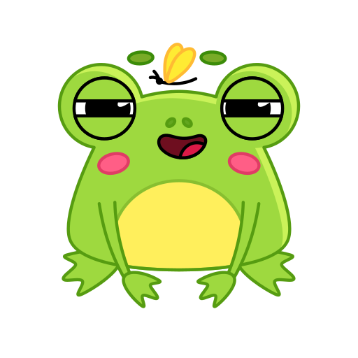 Cute Cartoon Frog Sticker