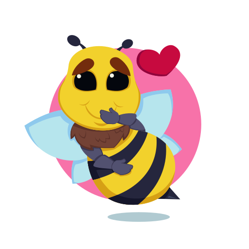 abeja gratis sticker