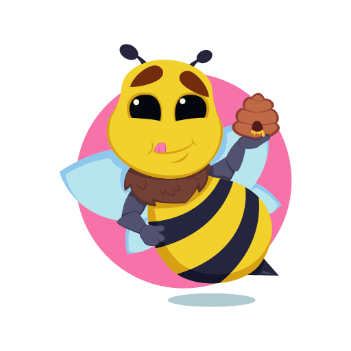 Bee Stickers - Free animals Stickers