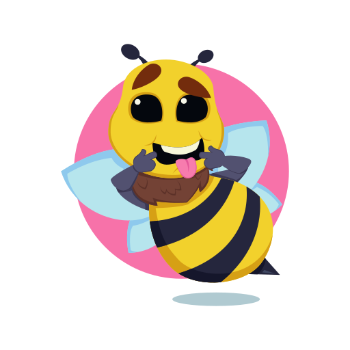 Bee free sticker