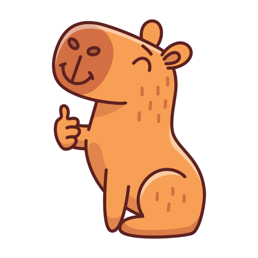 Capybara Stickers - Free animals Stickers