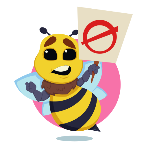 Bee free sticker Bee free sticker