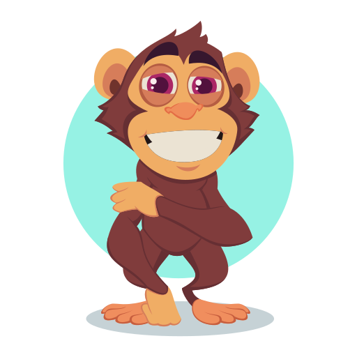 confused monkey cartoon