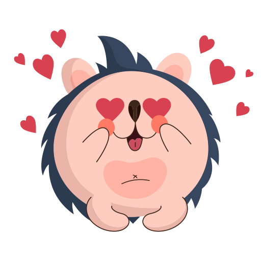 Hedgehog free sticker