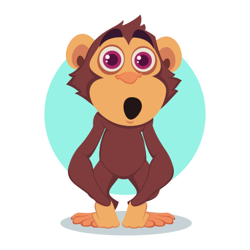 Monkey free sticker