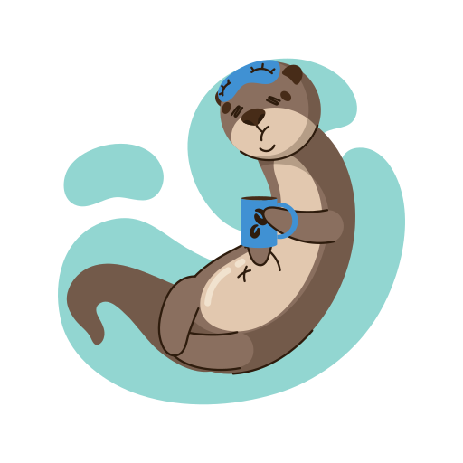 Otter free sticker Otter free sticker